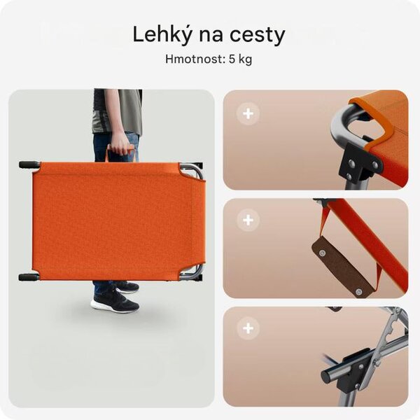 Deuba Zahradní lehátko Ibiza - oranžové