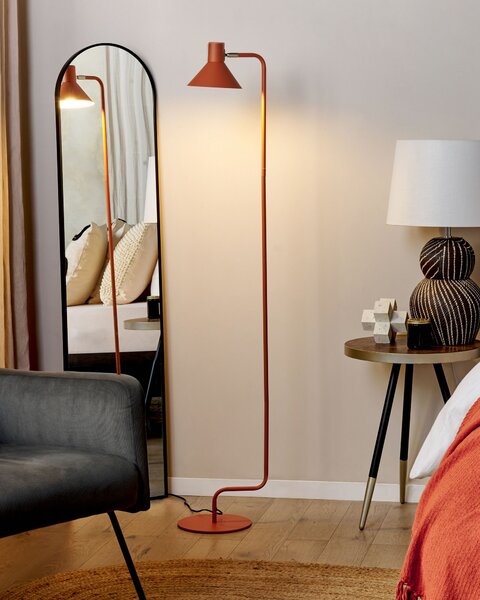 Stojací lampa RIMAVA Nastavitelná Kov Oranžová
