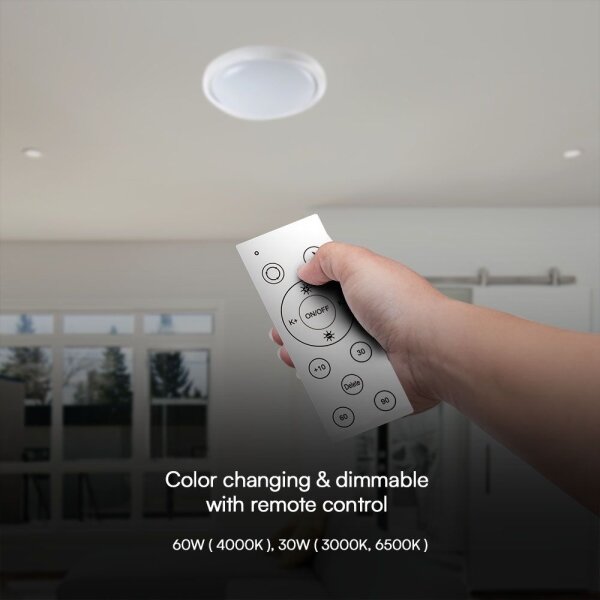 LED Stmívatelné stropní svítidlo LED/60W/230V 3000-6500K 49,2 cm bílá + DO
