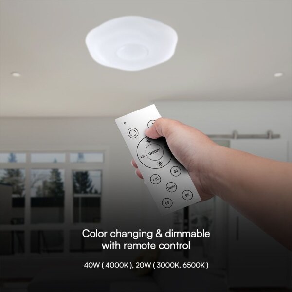 LED Stmívatelné stropní svítidlo LED/40W/230V 3000-6500K 40 cm bílá + DO