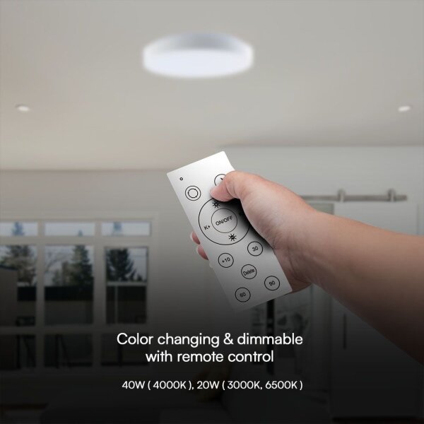 LED Stmívatelné stropní svítidlo LED/40W/230V 3000-6500K 39,5 cm bílá + DO