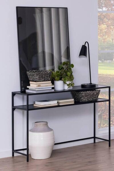 KONZOLOVÝ STOLEK, černá, kompozitní dřevo, 120/79/35 cm - Online Only konferenční stolky, Online Only