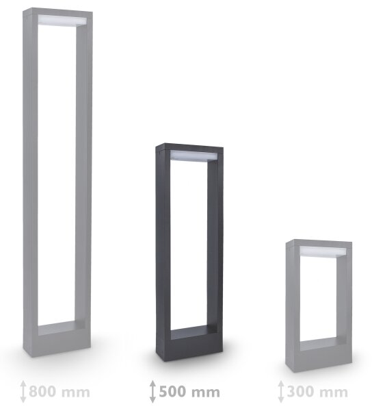 Brilagi-LED Venkovní lampa RAGUSA LED/7W/230V 3000/4000/6000K antrac. IP54 50 cm
