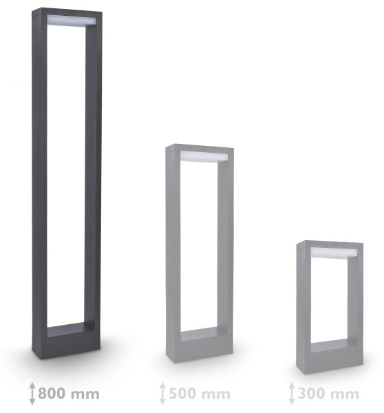 Brilagi-LED Venkovní lampa RAGUSA LED/7W/230V 3000/4000/6000K antrac. IP54 80 cm