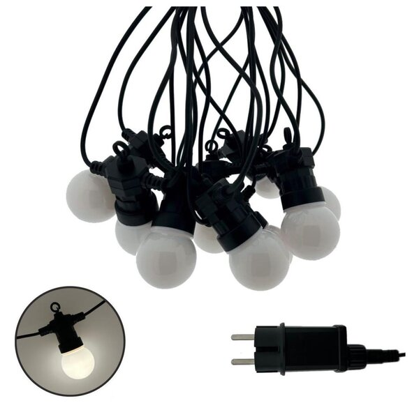 LED Venkovní dekorační řetěz 10xLED/0,36W/230V 4,5 m IP44 černá