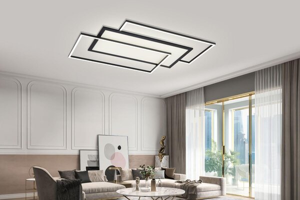 STROPNÍ LED SVÍTIDLO, 80/50/6 cm Novel - Stropní svítidla