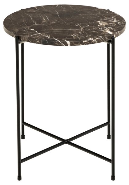 ODKLÁDACÍ STOLEK, hnědá, tmavě hnědá, kámen, 42/42/45 cm - Online Only konferenční stolky, Online Only