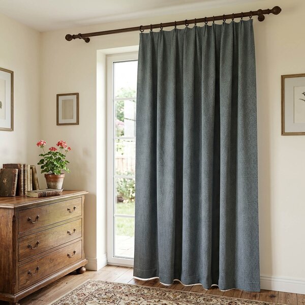 Brilltex Absolutně zatemňující závěs, 100% blackout ZTABA 246125/4, šedý, vzor pleteniny, š.150cm (látka v metráži)