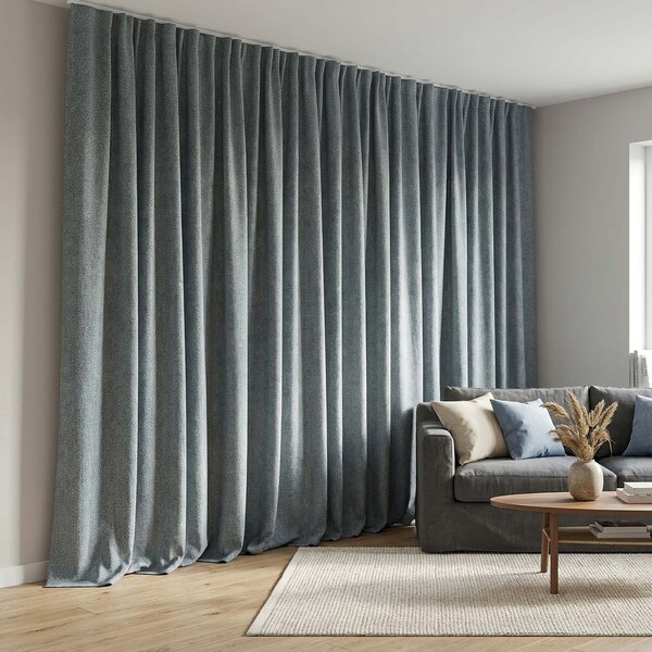 Brilltex Absolutně zatemňující závěs, 100% blackout ZTABA 246125/4, šedý, vzor pleteniny, š.150cm (látka v metráži)