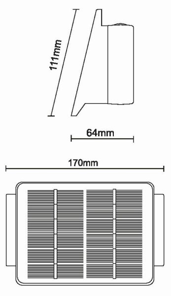 LED Solární nástěnné svítidlo 4xLED/1,5W/3,7V 1500 mAh IP54 černá