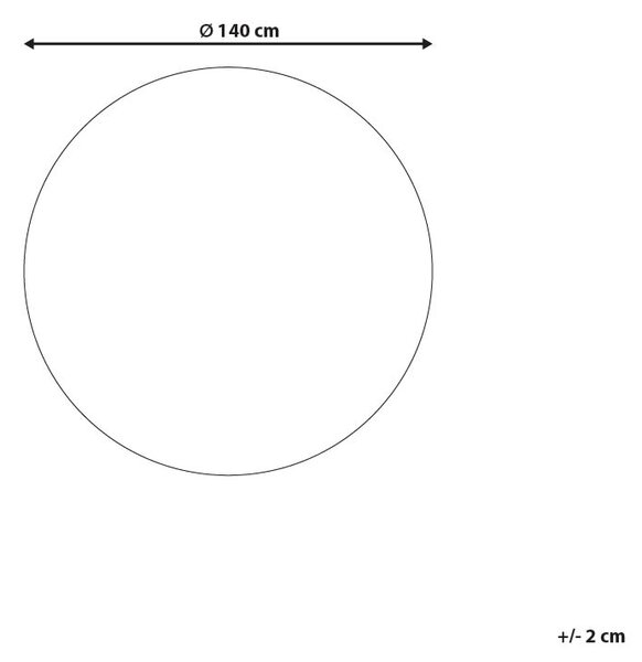 Koberec HALFETI Oranžová ø 140 cm Bavlna