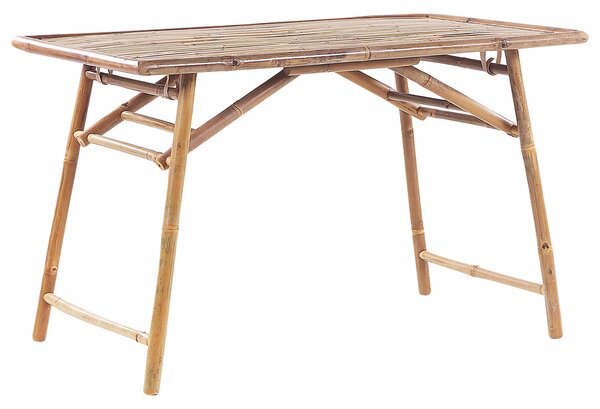 Zahradní jídelní stůl MOLISE 120 cm 69 cm Bambus Světle hnědá