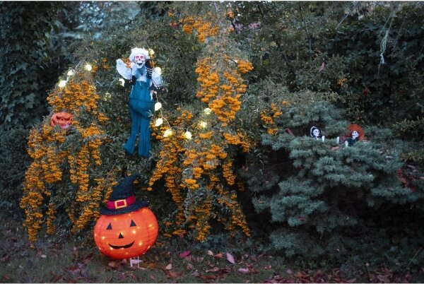 Retlux - LED Venkovní dekorace HALLOWEEN LED/3xAA/teplá bílá IP44 dýně