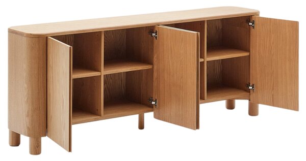 Komoda Kave Home Salaya 200 x 40 cm s dřevěným dekorem