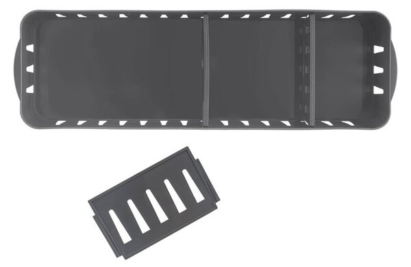 Orion Úložný box, s přepážkami, stohovatelný, šedý, NIKI (4 přepážky), 32 x 10 x 7 cm