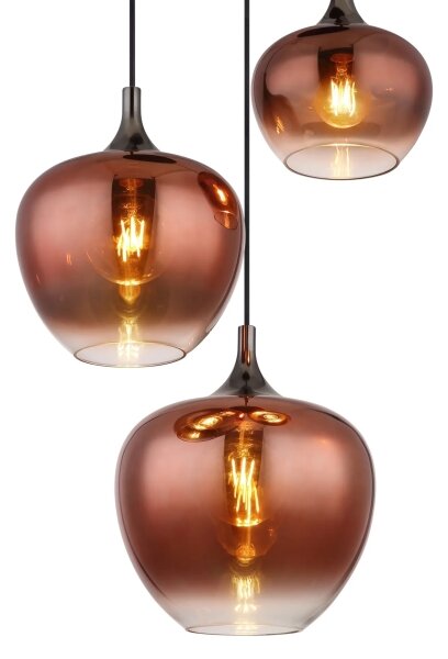 Globo 15548-3HG - Lustr na lanku MAXY 3xE27/40W/230V měděná