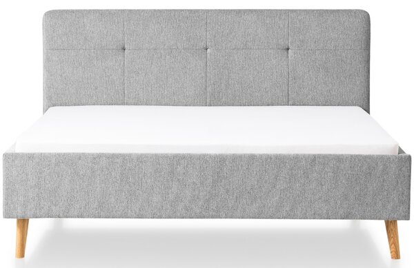 Šedá čalouněná dvoulůžková postel Meise Möbel Smart 180 x 200 cm