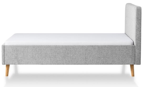 Šedá čalouněná dvoulůžková postel Meise Möbel Smart 140 x 200 cm