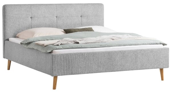 Šedá čalouněná dvoulůžková postel Meise Möbel Smart 180 x 200 cm