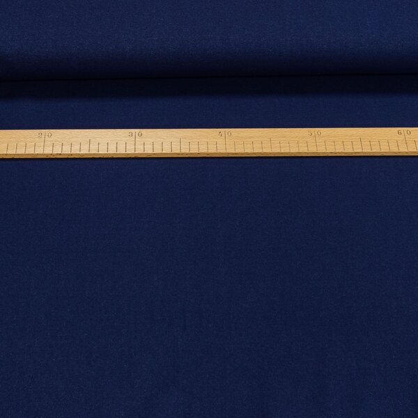 Směsový úplet 2530_027 DENIM, jednobarevný modrý, vzhled rifloviny, š.150cm (látka v metráži)