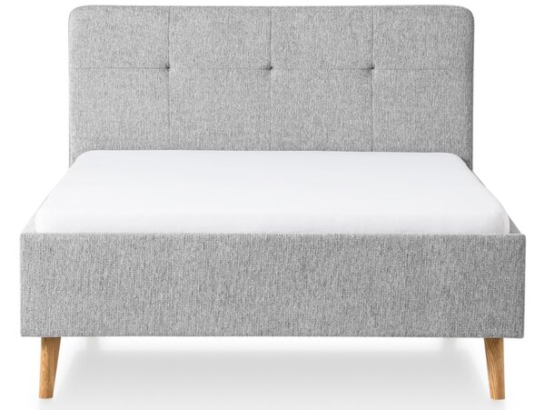 Šedá čalouněná dvoulůžková postel Meise Möbel Smart 140 x 200 cm
