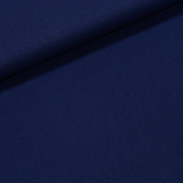 Směsový úplet 2530_027 DENIM, jednobarevný modrý, vzhled rifloviny, š.150cm (látka v metráži)