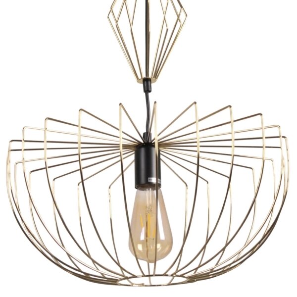 Lustr na lanku JASMINA 1xE27/20W/230V pr. 40 cm zlatá
