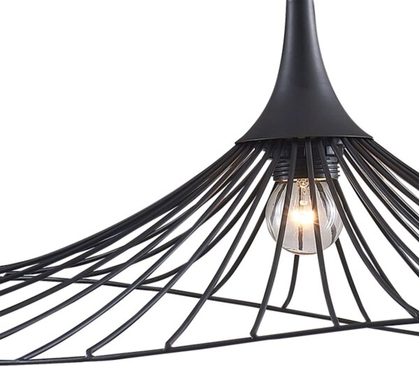 Lustr na lanku ARIELLE 1xE27/20W/230V pr. 50 cm černá