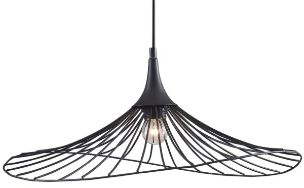 Lustr na lanku ARIELLE 1xE27/20W/230V pr. 50 cm černá