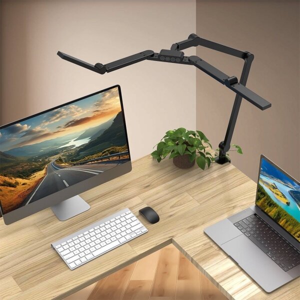 LED Stmívatelná flexibilní stolní lampa LED/24W/230V 3000-6500K CRI 92 černá