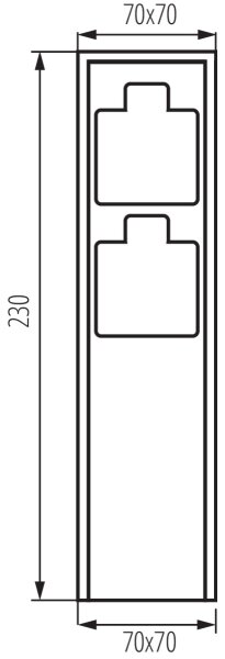 Kanlux 36585 - Venkovní zásuvkový sloupek DASTO 2Z Typ E 230V IP44 antracit