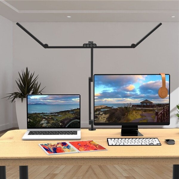 LED Stmívatelná flexibilní stolní lampa LED/36W/230V 3000-6500K CRI 92 černá
