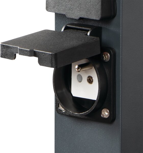 Kanlux 36586 - Venkovní zásuvkový sloupek NASTO 2Z Typ E 230V IP44 antracit