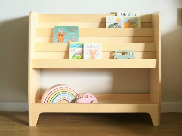 Dřevěná knihovna do dětského pokoje - Nelakovaná