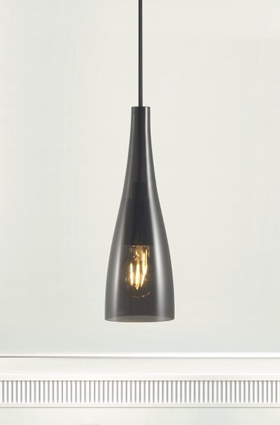 Nordlux - Lustr na lanku EMBLA 1xE27/40W/230V kouřová/černá