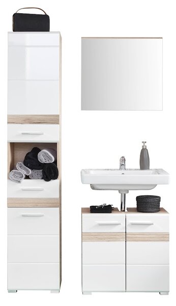 Koupelnová sestava SAVOY třídílná vysoká se zrcadlem