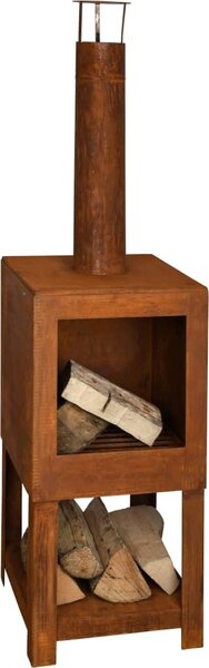 Esschert Design Zahradní krb s úloitm na dřevo rezavý FF298, 421282 Esschert Design HangarStore.cz