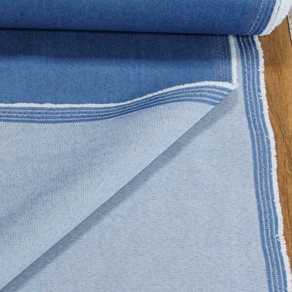 Směsová riflovina (denim, džínovina) DENIM PR 1, světle modrá, š.150cm (látka v metráži)