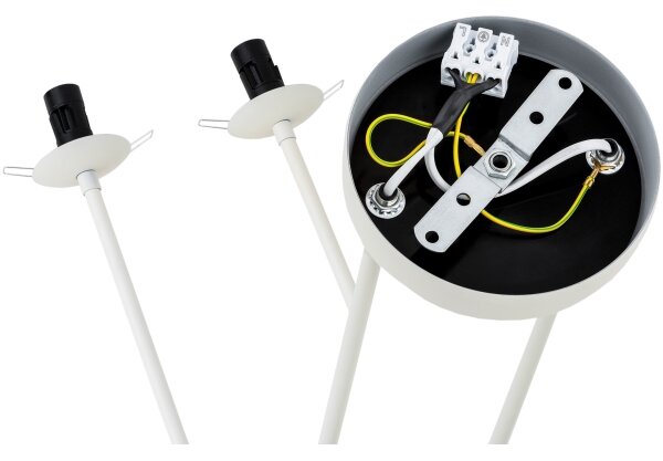 Argon 1841 - Lustr na tyči ABSOS 4xE14/7W/230V alabastr bílá