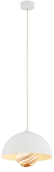 Argon 8443 - Lustr na lanku PIAVA 1xE14/7W/230V alabastr bílá
