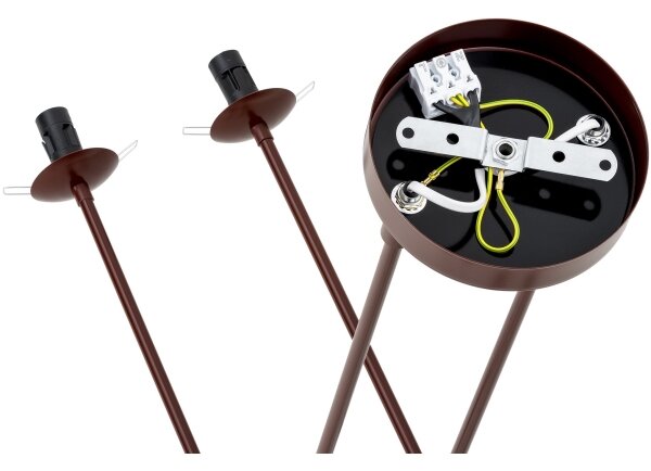 Argon 1842 - Lustr na tyči ABSOS 4xE14/7W/230V alabastr hnědá