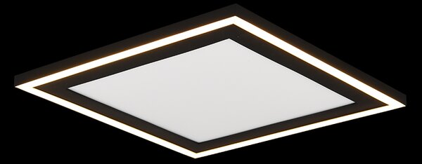 Trio R67213332 LED stropní svítidlo Carus 1x16W+8,5W | 2300lm+1300lm | 3000K - oddělené vypínače, černá