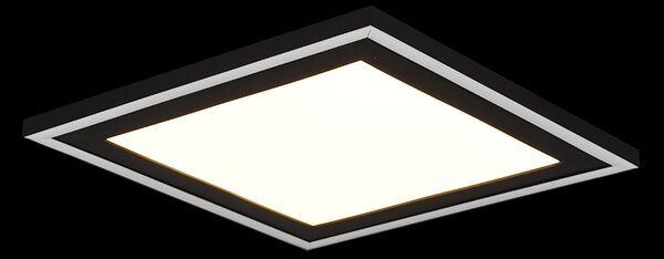 Trio R67213332 LED stropní svítidlo Carus 1x16W+8,5W | 2300lm+1300lm | 3000K - oddělené vypínače, černá
