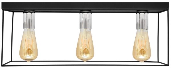 Stropní svítidlo FINN 3xE27/15W/230V černá/chrom