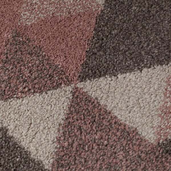 Kusový koberec Dakari Nuru Pink/Cream/Grey 60x230 cm