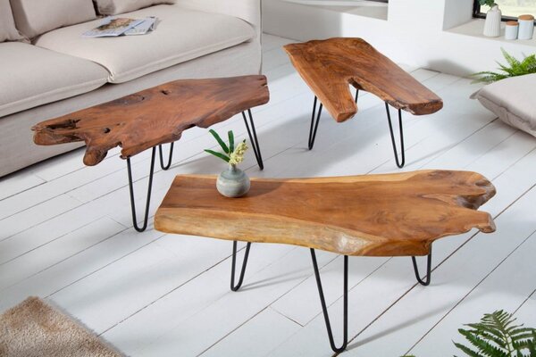 Odkládací stolek WILD 100 CM masiv teak Nábytek | Doplňkový nábytek | Odkládací stolky
