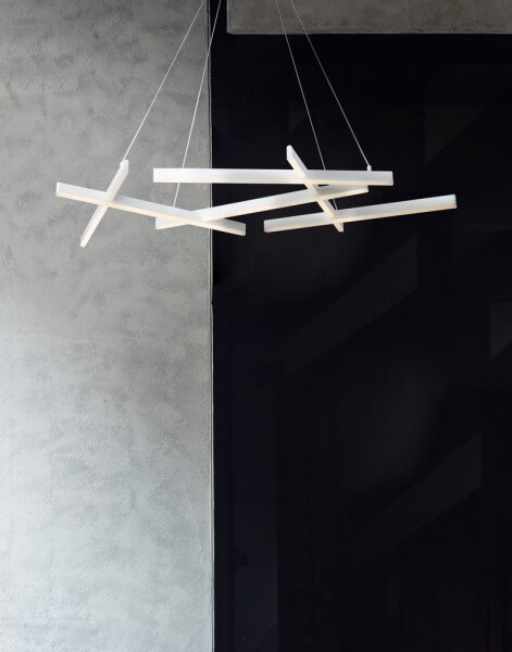 Maytoni MOD016PL-L75W - LED Lustr na lanku LINE LED/79W/230V bílá