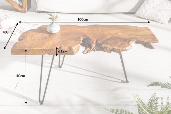 Odkládací stolek WILD 100 CM masiv teak Nábytek | Doplňkový nábytek | Odkládací stolky