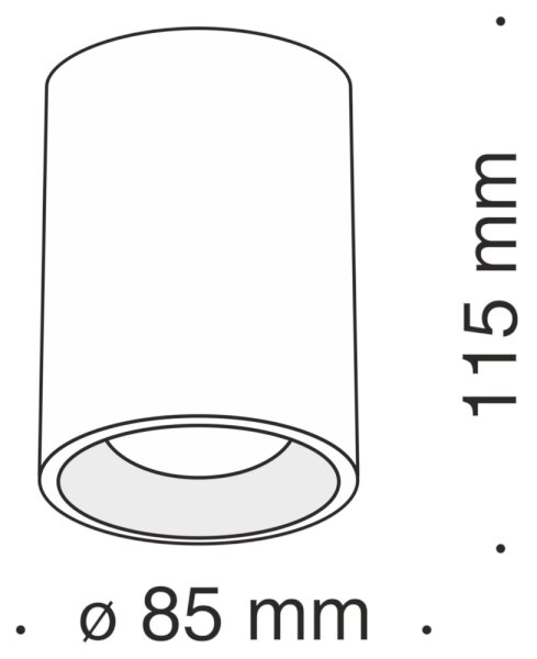 Maytoni C012CL-01B - Bodové svítidlo SLIM 1xGU10/50W/230V černá