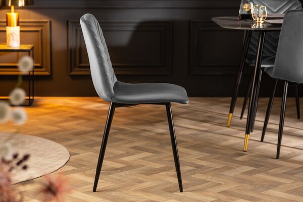 Invicta Designová židle Amazon sametově šedá
